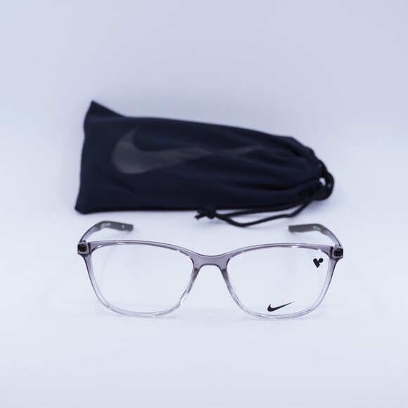 NIKE 7284 025 Square Eyeglasses 54mm - Dark Grey/Cargo Khaki - Picture 3 of 8